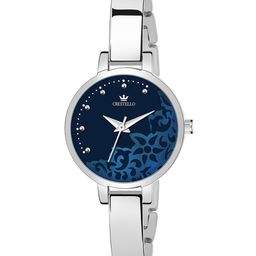 CRESTELLO Women Blue Stainless Steel Bracelet Style Straps Analogue Watch CR-JWL126-image-87