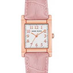ANNE KLEIN Women Silver-Toned Dial & Pink Leather Straps Analogue Watch - AK3888RGPK-image-68