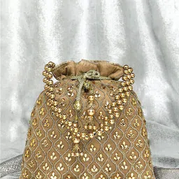 Peora Embroidered Potli Clutch-24