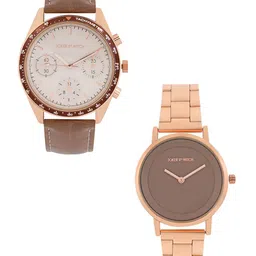 JOKER & WITCH Unisex Stainless Steel Dial Analogue His and Her Watches JWJCW412-22