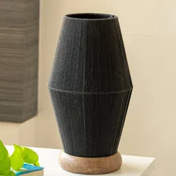 ExclusiveLane Loom Weave Brown Woven Decorative Wooden Table Lamp-29