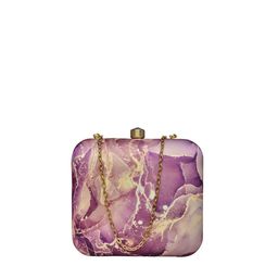 ARTKLIM Printed Box Clutch With Sling Strap image 4
