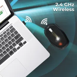 ZEBRONICS ZEB-CLEAR Wireless mouse with Nano receiver,3 Buttons, (DARK GREY) Wireless Optical Mouse image 5