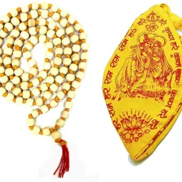 tulsi Japa Mala 108 Beads Pure Tulsi Jap Mala for Mantra Jaap with Jaap Bag Wood Chain-image-56