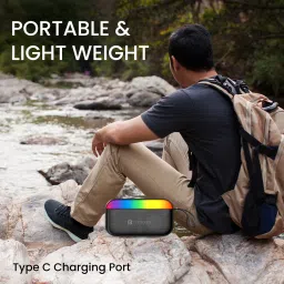 Portronics Plugs 2 8W Portable with Mic, 4 Hrs Playtime, BT5.3, RGB Light 8 W Bluetooth Speaker image 3