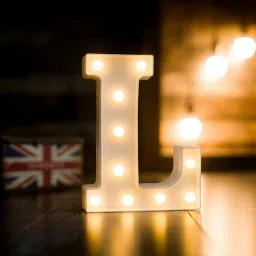 curated cart Light Up Letters L, LED Marquee Letters Lights Sign Alphabet Table Lamp image 2