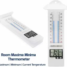 SWADESI BY MCP Digital Max Min Greenhouse Thermometer Clasic Design Max Min Thermometer for Use The Garden Greenhouse, Home Easily Wall Mounted Room Temperature Monitor Indoor Thermometer-13