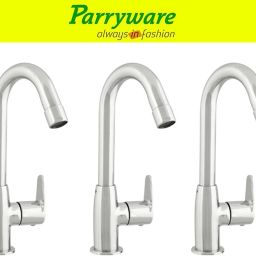 Uno Pillar Tap Swan neck for Wash Basin – Brass Body, set of 3 pic 082 Swan NeckPillar Tap for Wash Basin , Chrome Finish, Single Lever Faucet Pillar Tap Faucet-image-89