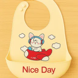 Silicone Baby Feeding Bib with Food Catcher Cartoon Print Adjustable Neck Strap-picture-10
