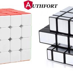 Stickerless Cube Set of 4x4 and Stickered Silver Mirror Puzzle Cubes Combo (4x4 Cube +Mirror Cube)-11