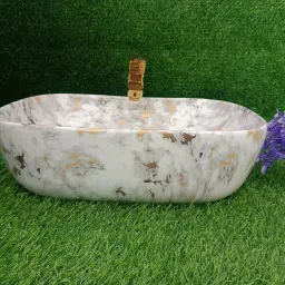 Premium Wash Basin Countertop, Tabletop Ceramic Bathroom Sink/ Basin DSL 1007 (L45XW32.5XH12.5 CM) Counter top Ceramic Wash Basin Table Top Basin-image-99
