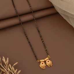 Beautiful and Latest Design Pendant with 18 Inch chain Alloy Mangalsutra-image-121