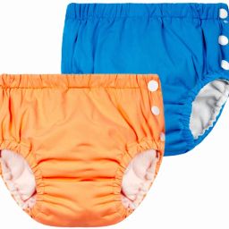 Reusable Swimming Pants for Kids Unisex Swim Diaper Set (0-36 Months) Pack of 2-14