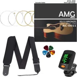 Acoustic Guitar String Replacement Strings for Acoustic Guitar with Guitar Belt and Tuner Guitar String-image-10