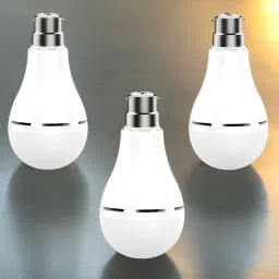 Charging Bulb 9W LED 1200mAh battery 4 hrs emergency light Pack of 3 bulbPE383 4 hrs Bulb Emergency Light-image-9