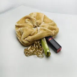 Soho Boho Studio Women Beige Zipper Scrunchie-29