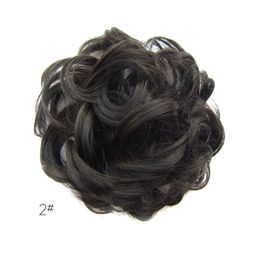 CHRONEX Synthetic Nylon Messy Hair Bun Scrunchie - Natural Brown-image-61