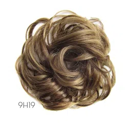 CHRONEX Synthetic Hair Messy Juda Band Bun Maker Hair Extension- Golden-image-23