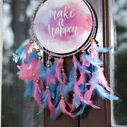 DULI Pink & Blue Printed Dream Catcher Wall Decor-image-48