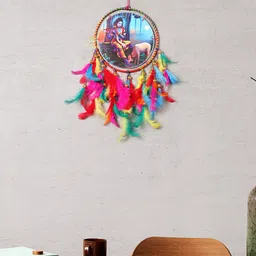 DULI Multicolor Krishna Dream Catcher Hanging Windchime-image-36