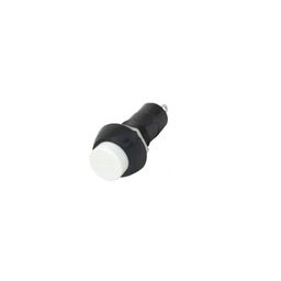 White PBS-11A 12MM 2PIN Self-Locking Round Plastic Push Button Switch image 1