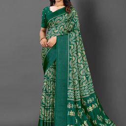 Mitera Warli Printed Dola Silk Zari Saree-image-31