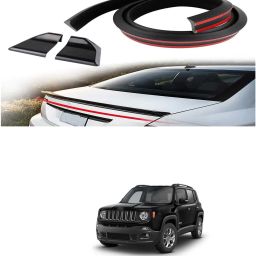 Matte Black 4.9Ft Universal Rear Spoiler for Cars – Rubber Lip Trim Strip K3 Car Spoiler-image-26