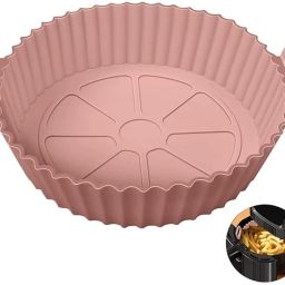 Air Fryer Liners I Round Silicone Basket Baking Tray I Pot with Ear Handles-1PCS Airfryer Tray-picture-23