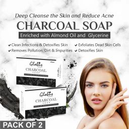 Deep Cleaning & Exfoliating Activated Charcoal Soap Enriched with Tea Tree|Almond oil|Glycerine For Men & Women-image-27