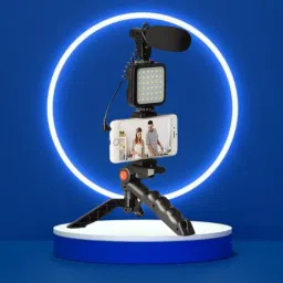 FRONY Video Kit with(Tripod) LED Lights & Wireless Microphone For Vlogging/YouTubeA325 Tripod-24