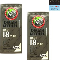Premium 2 Pack Organ Stainless Steel Needles | Size 18 | HAx1-18/110 | Home Use Sewing Machine Needle Machine Sewing Needle-picture-17
