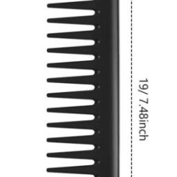 Carbon 100% Anti-static Wide Tooth Comb Frizz off,230? Heat Resistant, Detangling comb Wide Comb Detangle Hair Comb for long wet hair curly hair comb Black-image-55