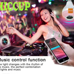 Hiccup New Quality Bluetooth Bulb Speaker Led Bulb With Bluetooth Speaker Bulb Light Bluetooth Control Smart Music Audio Bluetooth Speaker Smart Bulb image 4
