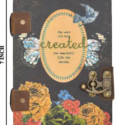craft club She Went Out Print With 100% Recycled Handmade Paper Regular Diary Un-Ruled 144 Pages image 2