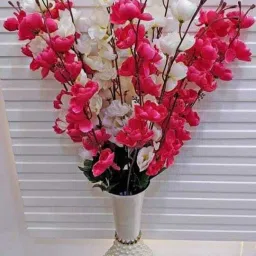 Artificial Blossom Orchid Flower Stick for Vase & Home Decoration | Soft Silk Red, White Orchids Artificial Flower-17