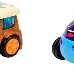 Unbreakable Friction Powered Toy Set of train and helicoptr for Kids Pack of 2-5