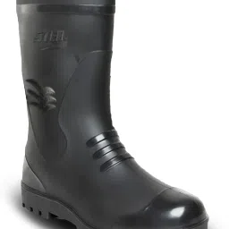 PVC 12-inch Industrial Gumboots, Non-Metallic Toe, Oil, Water and Acid Resistant Boots For Men-image-34