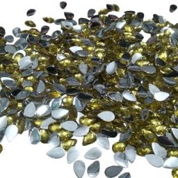 Drop Shape Crystal Edged Lemon Kundan for Jewellery Making Pack of 250Pcs 8x5-image-26