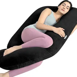 vijay Ultra soft j shaped pillow Polyester Fibre Solid Pregnancy Pillow Pack of 1-picture-18