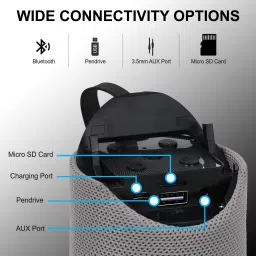 Runixx Wireless Bluetooth Speaker with Mobile Stand,Dj bass multimedia, 10 W Bluetooth Party Speaker image 2
