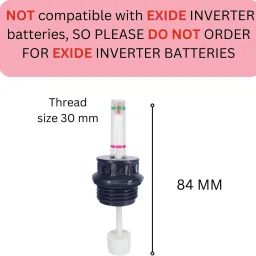 goodsbazaar Inverter battery water level float indicator cap set 30mm thread pack of 12 Height Gauge image 5