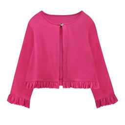 A.T.U.N. Girls Fuchsia Evie Jersey Cardigan-image-4
