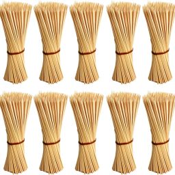 kebab stick, roast stick, Bamboo Skewers Chocolate Fountain Wooden Fruits BARBECUE Kebab Stick Party Buffet Food Disposable Wooden Roast Fork Set (Pack of 1000) Disposable Bamboo Roast Fork Set-9