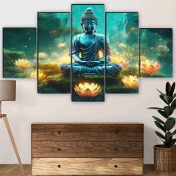 Buddha religious wall painting for living room, wall decoration, home decoration Digital Reprint 18 inch x 30 inch Painting-20