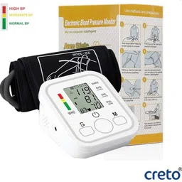 CRETO Electronic Blood Pressure Monitor, Upper Arm Cuff, Digital LCD Display Bp Monitor-image-42