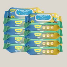 Soft Cleansing Baby Wipes with Aloe Vera & Vitamin E -72x8 Counts-image-81