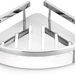 High Grade 202 Stainless Steel Bathroom Corner Shelf 9 X 9 INCH Shelf Bracket Stainless Steel Wall Shelf-image-81