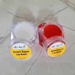 vedavatienterprise Devin Strawberry & Green Apple Lip Balm Combo | Herbal & Handmade Green Apple, Strawberry image 2