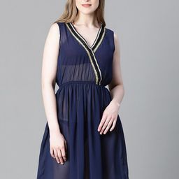 Oxolloxo V-Neck Swimwear Cover up Top-image-76