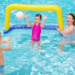 Water (IND*96) Polo Swimming Pool Game Set Multicolor Inflatable Hoppers & Bouncer-31